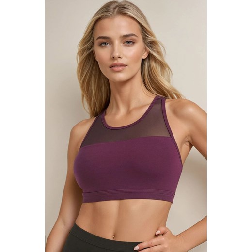 Biustonosz top damski sportowy fioletowy Lino 2705, Kolor fioletowy, Rozmiar M, Teyli ze sklepu Intymna w kategorii Bluzki damskie - zdjęcie 186203912