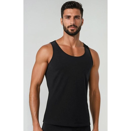 Czarny podkoszulek męski tank top Eli 1301, Kolor czarny, Rozmiar L, Teyli ze sklepu Intymna w kategorii Podkoszulki męskie - zdjęcie 186203962