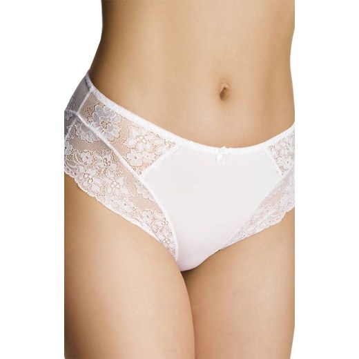 Koronkowe figi damskie białe Tau, Kolor biały, Rozmiar 2XL, EMILI ze sklepu Intymna w kategorii Majtki damskie - zdjęcie 186204081