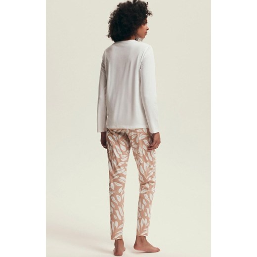 Henderson bawełniana piżama damska Dextra 43689-01X, Kolor kremowo-beżowy, Rozmiar S, Henderson ze sklepu Intymna w kategorii Piżamy damskie - zdjęcie 186204182