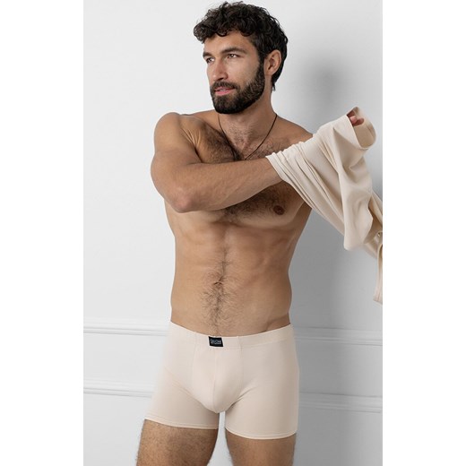 Beżowe bokserki męskie bawełna Apollo, Kolor beżowy, Rozmiar S, Gee One ze sklepu Intymna w kategorii Majtki męskie - zdjęcie 186204251