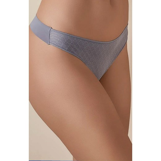 Stringi damskie szare Katia, Kolor szary, Rozmiar XL, Selene ze sklepu Intymna w kategorii Majtki damskie - zdjęcie 186204690