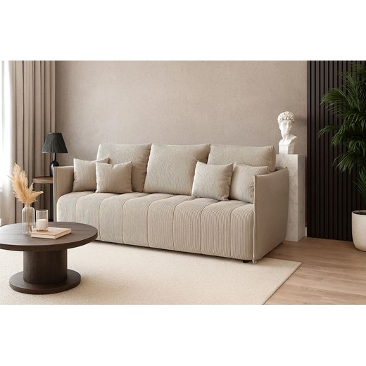 Sztruksowa rozkładana sofa w kolorze cappuccino R8-R11 Elior Edinos.pl