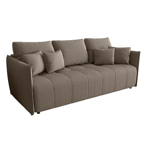 Jasnobrązowa sztruksowa sofa z funkcją spania M8-K90 - id: 53035 - marki Elior - 186204852 Jasnobrązowa sztruksowa sofa z funkcją spania M8-K90 ze sklepu Edinos.pl w kategorii Sofy i kanapy - zdjęcie 186204852