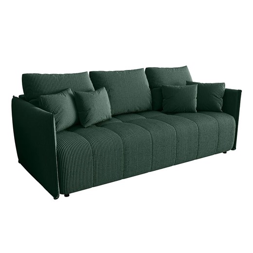 Ciemnozielona sofa rozkładana z funkcją spania F4-N23 ze sklepu Edinos.pl w kategorii Sofy i kanapy - zdjęcie 186204871