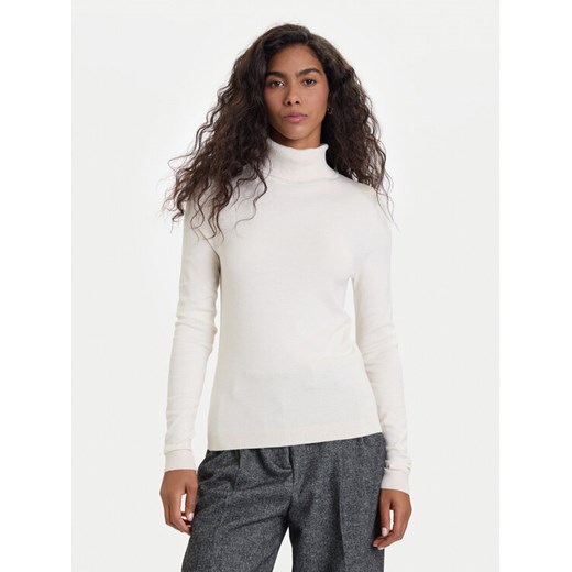 Vero Moda Golf Happiness 10300472 Beżowy Slim Fit ze sklepu MODIVO w kategorii Swetry damskie - zdjęcie 186205934