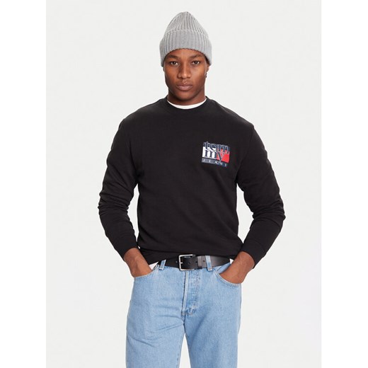 Tommy Jeans Bluza DM0DM22093 Czarny Relaxed Fit ze sklepu MODIVO w kategorii Bluzy męskie - zdjęcie 186205974