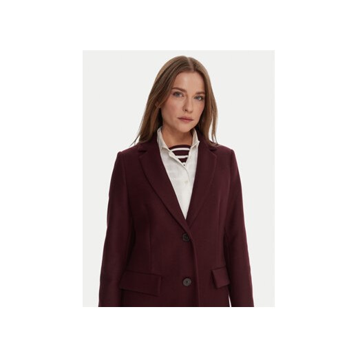 Tommy Hilfiger Płaszcz wełniany WW0WW46547 Bordowy Regular Fit Tommy Hilfiger 44 MODIVO