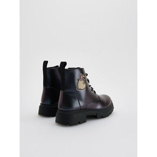 Reserved - Botki Pusheen - ciemnofioletowy Reserved 33 Reserved
