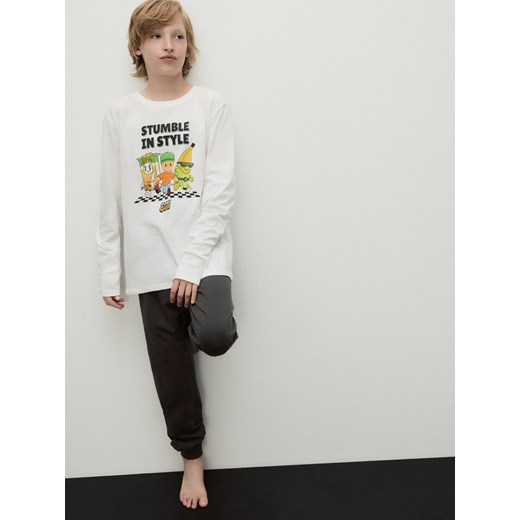 Reserved - Piżama Stumble Guys - złamana biel ze sklepu Reserved w kategorii Piżamy dziecięce - zdjęcie 186207242