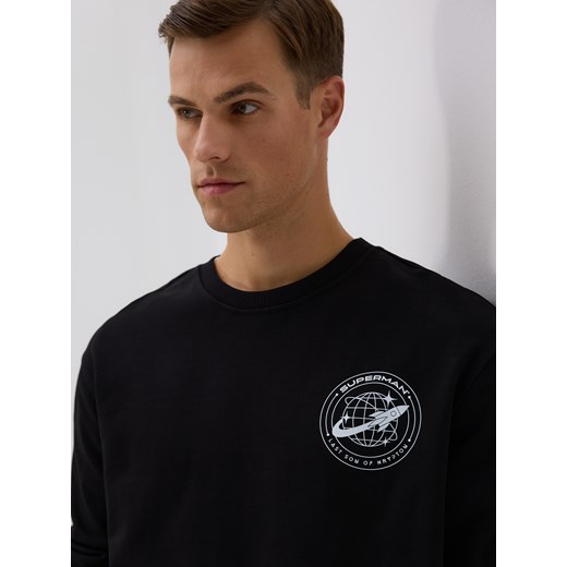 Reserved - Bawełniana bluza SUPERMAN™ - czarny ze sklepu Reserved w kategorii Bluzy męskie - zdjęcie 186207373