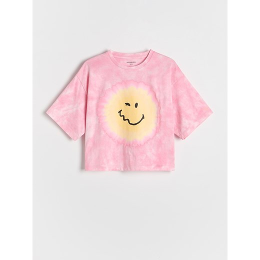 Reserved - Krótki t-shirt SmileyWorld® - wielobarwny Reserved 158/164 (12-13 lat) okazyjna cena Reserved