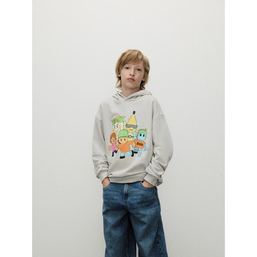 Reserved - Bluza z kapturem Stumble Guys - jasnoszary ze sklepu Reserved w kategorii Bluzy chłopięce - zdjęcie 186207604
