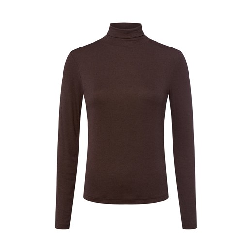 Someday Damska koszula z długim rękawem i zawartością kaszmiru - Kavery Kobiety Modal czekoladowy jednolity ze sklepu vangraaf w kategorii Bluzki damskie - zdjęcie 186207882