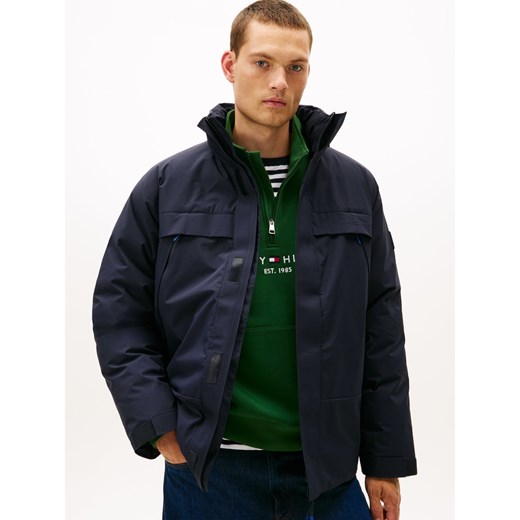 Tommy Hilfiger Męska kurtka outdoorowa Mężczyźni granatowy jednolity ze sklepu vangraaf w kategorii Kurtki męskie - zdjęcie 186207884