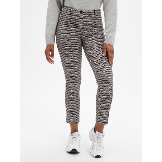 Marc Cain Damskie dżersejowe spodnie dresowe - Sydney Kobiety Sztuczne włókno szary wzorzysty ze sklepu vangraaf w kategorii Spodnie damskie - zdjęcie 186207892