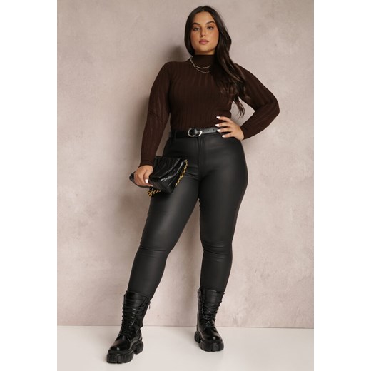 Czarne Spodnie Skinny Zangi ze sklepu renee.pl w kategorii Spodnie damskie - zdjęcie 186208331