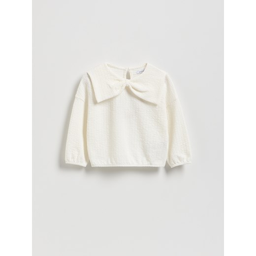 Reserved - Bluzka z kołnierzykiem - złamana biel ze sklepu Reserved w kategorii Bluzki dziewczęce - zdjęcie 186208784