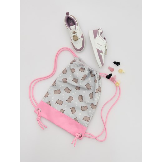 Reserved - Plecak worek Pusheen - jasnoszary ze sklepu Reserved w kategorii Plecaki dla dzieci - zdjęcie 186208973