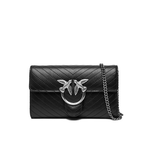 Torebka PINKO Love One Wallet Light AI 25-26 PLTT 105344 A2JC Czarny ze sklepu eobuwie.pl w kategorii Kopertówki - zdjęcie 186209712
