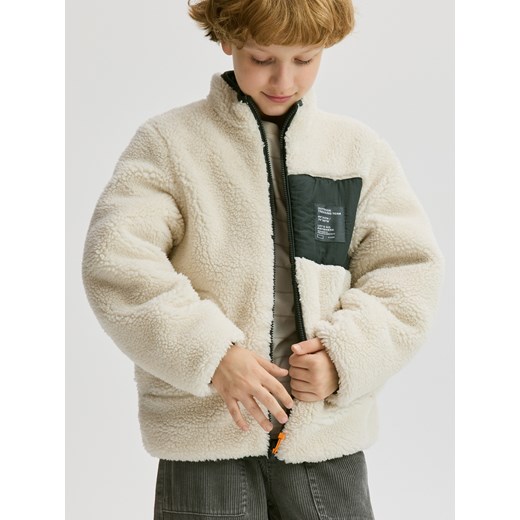 Reserved - Dwustronna kurtka - jasny zielony ze sklepu Reserved w kategorii Kurtki chłopięce - zdjęcie 186210831