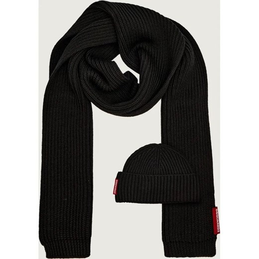 Dsquared2 Wełniany szal + czapka ze sklepu Gomez Fashion Store w kategorii Szaliki męskie - zdjęcie 186211054