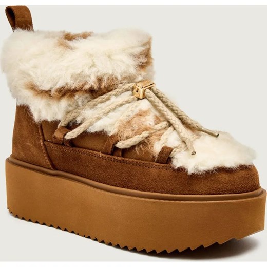 INUIKII Śniegowce TEDDY PLATFORM | shearling | zamsz ze sklepu Gomez Fashion Store w kategorii Śniegowce damskie - zdjęcie 186211060