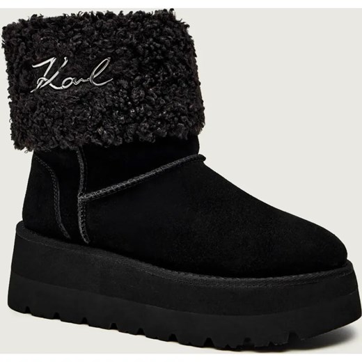 Karl Lagerfeld Śniegowce SKYLAR | shearling | zamsz ze sklepu Gomez Fashion Store w kategorii Śniegowce damskie - zdjęcie 186211063