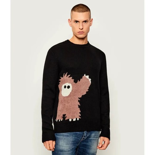 EA7 Sweter | Regular Fit | z dodatkiem wełny i kaszmiru ze sklepu Gomez Fashion Store w kategorii Swetry męskie - zdjęcie 186211122