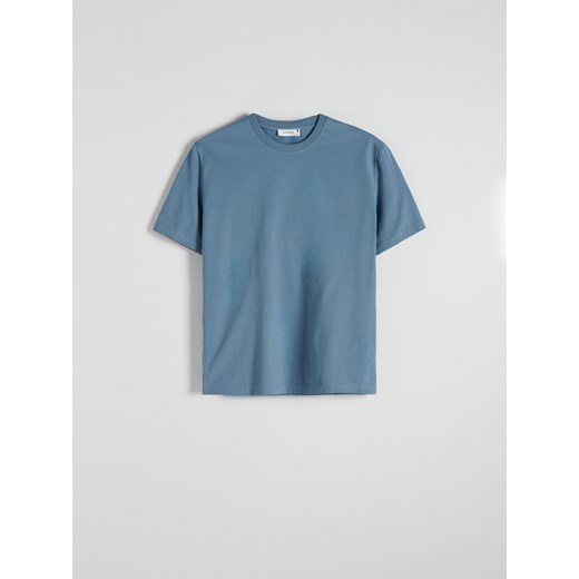 Reserved - Bawełniany t-shirt regular fit - granatowy ze sklepu Reserved w kategorii T-shirty męskie - zdjęcie 186212942