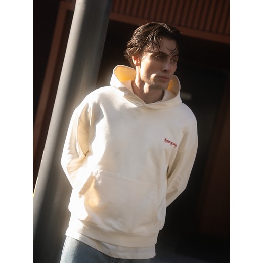 Reserved - Bawełniana bluza z kapturem SUPERMAN™ - złamana biel ze sklepu Reserved w kategorii Bluzy męskie - zdjęcie 186212962