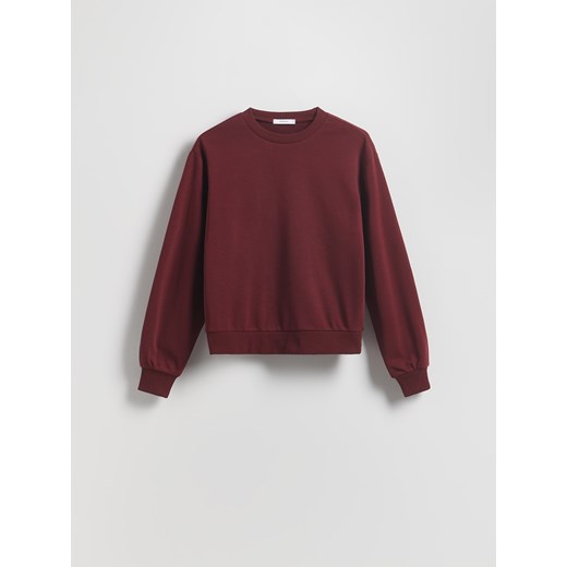Reserved - Gładka bluza z bawełną - bordowy - id: VG121-83X - marki Reserved - 186213053 Reserved - Gładka bluza z bawełną - bordowy ze sklepu Reserved w kategorii Bluzy damskie - zdjęcie 186213053