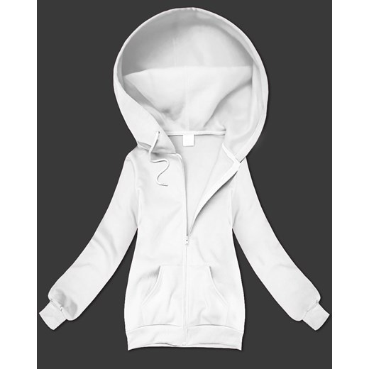 Rozpinana bluza damska z kapturem S'West biała (B-12#) ze sklepu goodlookin.pl w kategorii Bluzy damskie - zdjęcie 186213110