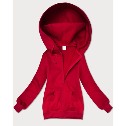 Rozpinana bluza damska z kapturem S'West czerwona (B-12#) ze sklepu goodlookin.pl w kategorii Bluzy damskie - zdjęcie 186213120