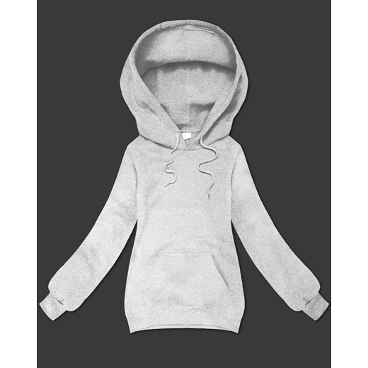 Luźna bluza kangurka z kapturem S'West szara (B-11#) ze sklepu goodlookin.pl w kategorii Bluzy damskie - zdjęcie 186213123