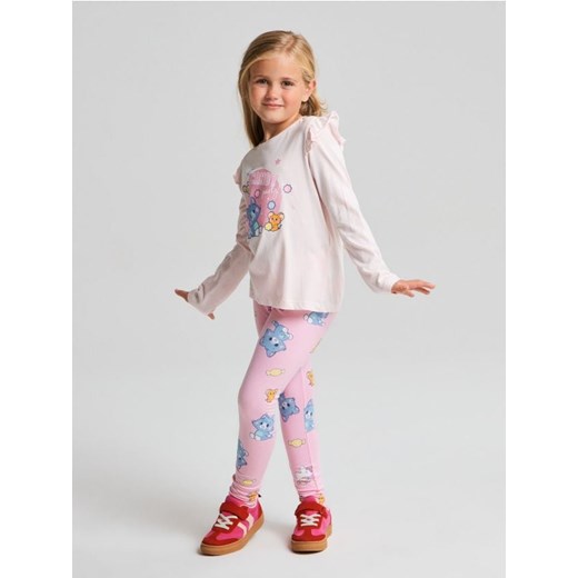 Sinsay - Bawełniane legginsy ze wzorem Tom and Jerry - różowy ze sklepu Sinsay w kategorii Spodnie dziewczęce - zdjęcie 186214091