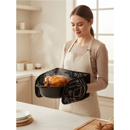 Sinsay - Rękawica kuchenna - czarny ze sklepu Sinsay w kategorii Fartuchy kuchenne - zdjęcie 186214104