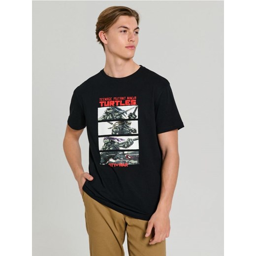 Sinsay - Koszulka z nadrukiem Teenage Mutant Ninja Turtles - czarny ze sklepu Sinsay w kategorii T-shirty męskie - zdjęcie 186214121