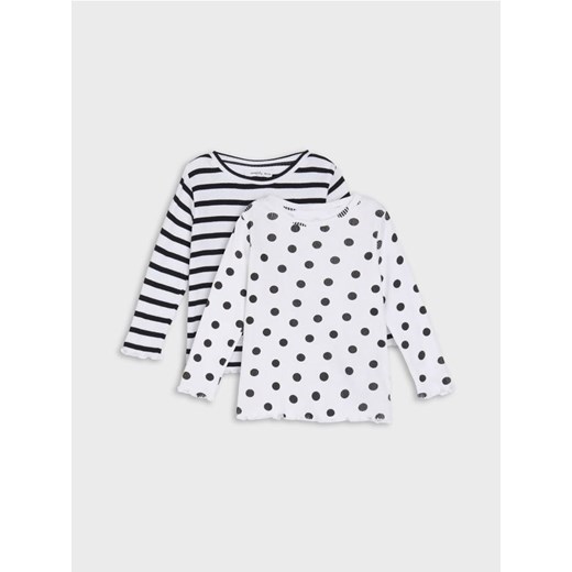 Sinsay - Koszulki z długimi rękawami 2 pack - biały ze sklepu Sinsay w kategorii Odzież dla niemowląt - zdjęcie 186214160