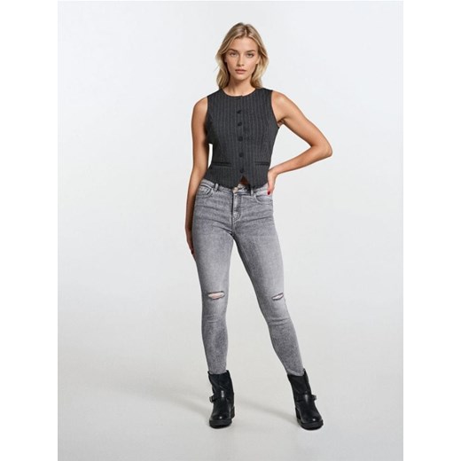 Sinsay - Jeansy skinny - szary ze sklepu Sinsay w kategorii Jeansy damskie - zdjęcie 186214173