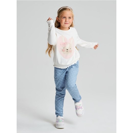 Sinsay - Spodnie jogger w kropki - fioletowy ze sklepu Sinsay w kategorii Spodnie dziewczęce - zdjęcie 186214181