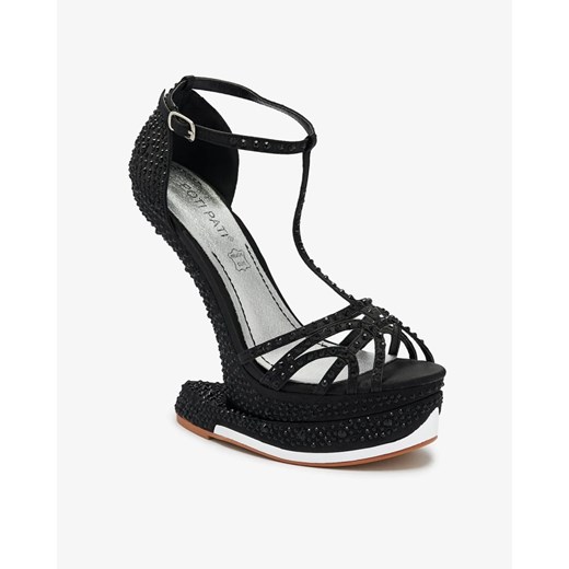 Royalfashion Czarne czółenka damskie z cyrkoniami Nekko ze sklepu royalfashion.pl w kategorii Sandały damskie - zdjęcie 186214280