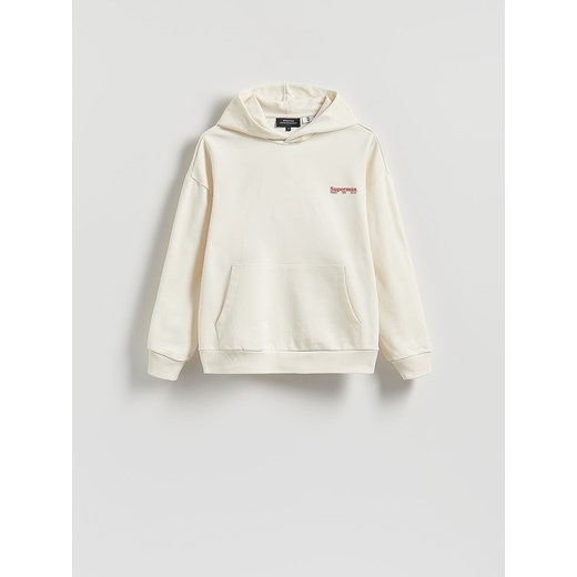 Reserved - Bawełniana bluza z kapturem SUPERMAN™ - złamana biel ze sklepu Reserved w kategorii Bluzy męskie - zdjęcie 186214550