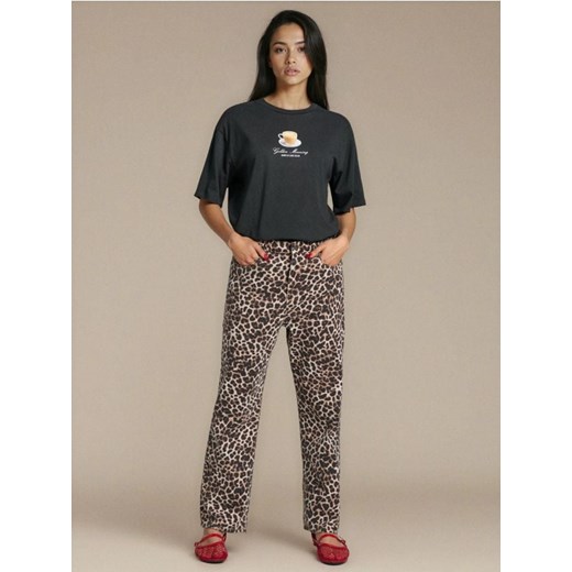 Sinsay - Spodnie w panterkę - wielobarwny ze sklepu Sinsay w kategorii Jeansy damskie - zdjęcie 186214790