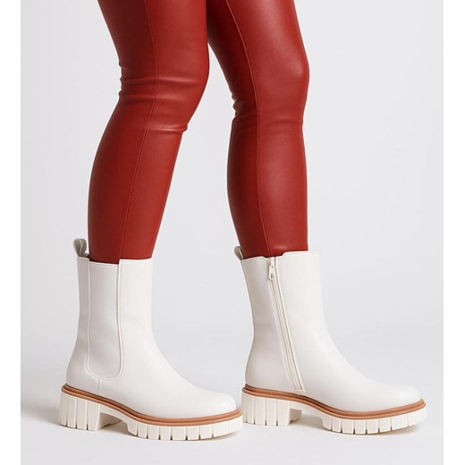 Białe wysokie botki sztyblety na platformie /G6-1 18217 T212/ - id: 33094 - marki Pantofelek24.pl - 186214913 Białe wysokie botki sztyblety na platformie /G6-1 18217 T212/ ze sklepu Pantofelek24.pl w kategorii Botki - zdjęcie 186214913