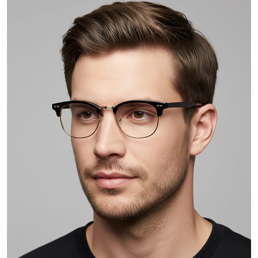 Okulary zerówki owalne oprawki korekcyjne 879 czarny/złoty - id: 9278 - marki Sunoptic - 186214974 Okulary zerówki owalne oprawki korekcyjne 879 czarny/złoty ze sklepu Stylion w kategorii Oprawki do okularów damskie - zdjęcie 186214974