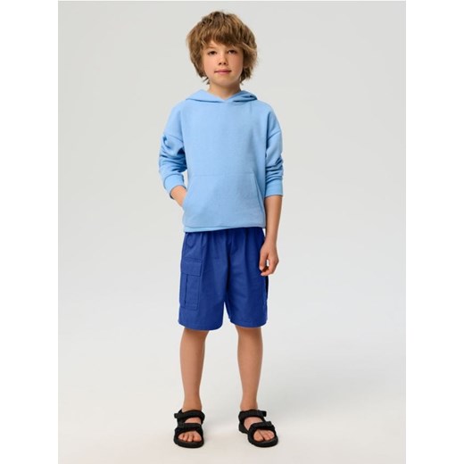 Sinsay - Szorty cargo z elastyczną gumą w pasie - szary ze sklepu Sinsay w kategorii Spodenki chłopięce - zdjęcie 186215154