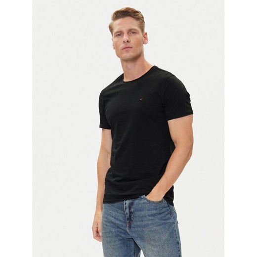 Tommy Jeans T-Shirt DM0DM04411 Czarny Slim Fit ze sklepu MODIVO w kategorii T-shirty męskie - zdjęcie 186215794