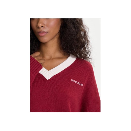 Guess Jeans Sweter 178814 Czerwony Classic Fit XXL MODIVO