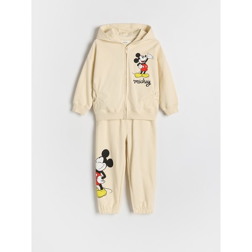 Reserved - Bawełniany komplet Mickey Mouse - jasnożółty ze sklepu Reserved w kategorii Komplety chłopięce - zdjęcie 186217594